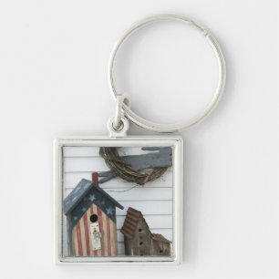 USA, Missouri, Herman: Patriotic Birdhouses, Keychain