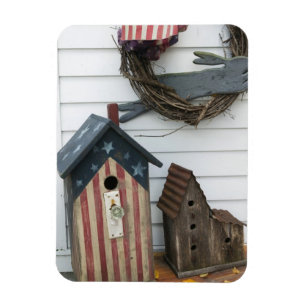 USA, Missouri, Herman: Patriotic Birdhouses, Magnet