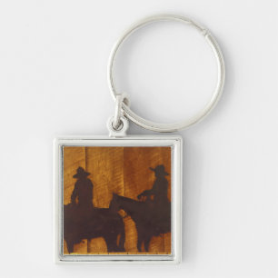 USA, Montana, Boulder River Cowboys on horses Keychain