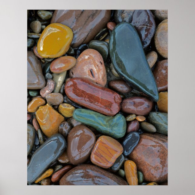 USA, Montana, Clark Fork River, Stones Poster (Front)