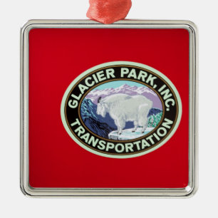 USA, Montana, Glacier National Park, Vintage 2 Metal Ornament