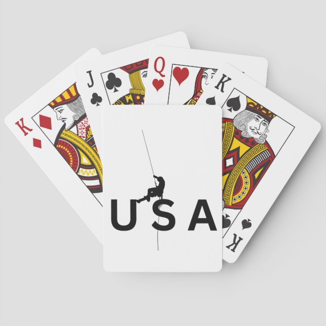 USA mountain climbing Playing Cards (Back)