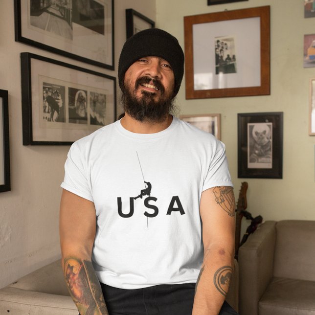 USA mountain climbing T-Shirt (Creator Uploaded)