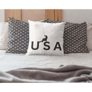 USA mountain climbing Throw Pillow