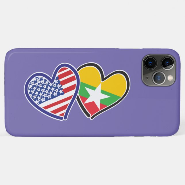 USA Myanmar Case-Mate iPhone Case (Back (Horizontal))