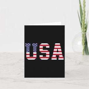 Usa National American Flag 4th Of July Card