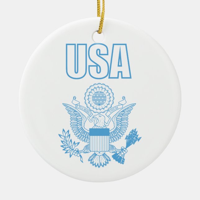 USA national emblem Ceramic Ornament (Front)