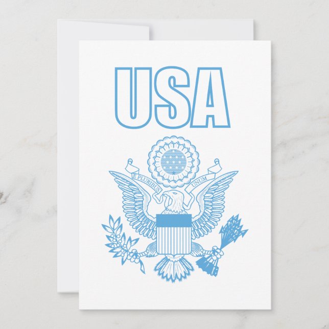 USA national emblem Invitation (Front)