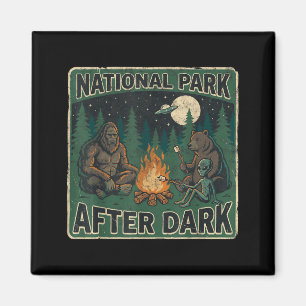 USA National Parks After Dark Sasquatch Alien Bear Magnet