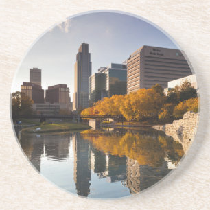 USA, Nebraska, Omaha, Gene Leahy Mall, Skyline Coaster