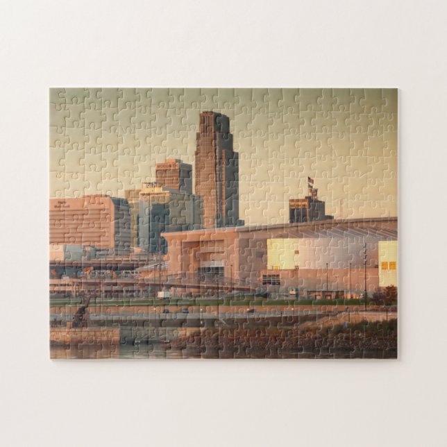 USA, Nebraska, Omaha, Skyline Jigsaw Puzzle (Horizontal)