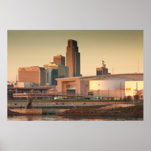 USA, Nebraska, Omaha, Skyline Poster