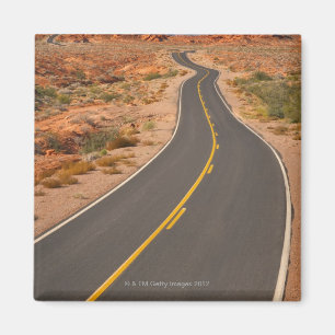 USA, Nevada, Valley of Fire, desert road Magnet