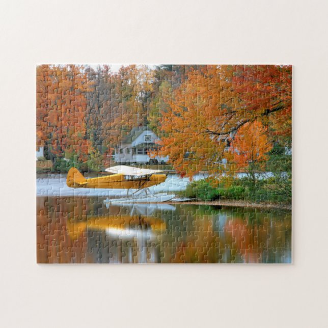 USA, New England, New Hampshire. Float Plane Jigsaw Puzzle (Horizontal)