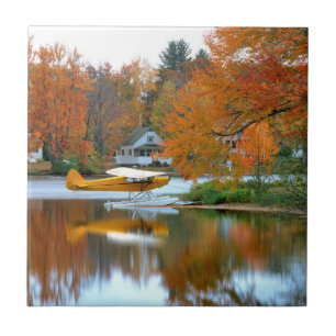 USA, New England, New Hampshire. Float Plane Tile