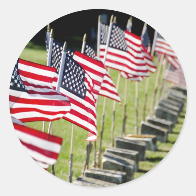 USA, New England, Rhode Island, Bristol Classic Round Sticker (Front)