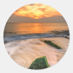 USA, New Jersey, Cape May. Scenic On Cape May 2 Classic Round Sticker