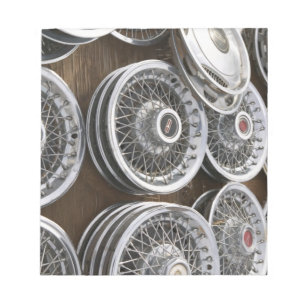 USA, New Mexico, Prewitt: Auto Hubcaps / Rt. 66 Notepad