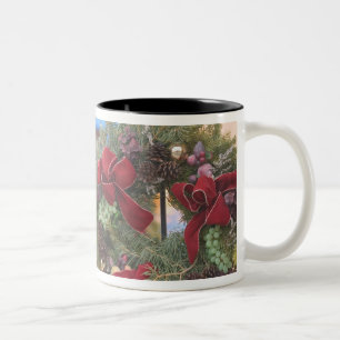 USA, New Mexico, Santa Fe: Canyon Road Gallery 3 Two-Tone Coffee Mug