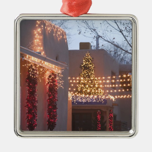 USA, New Mexico, Santa Fe: Canyon Road Gallery Metal Ornament (Front)