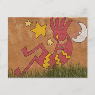 USA, New Mexico, Santa Fe. Wall mural of a Postcard