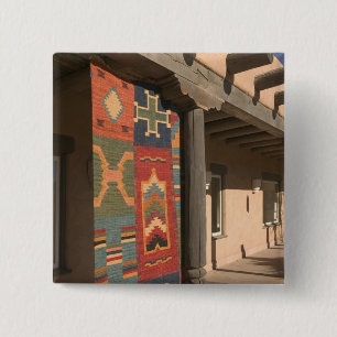 USA, New Mexico, Taos: Navaho Rug Gallery Kit 2 Inch Square Button