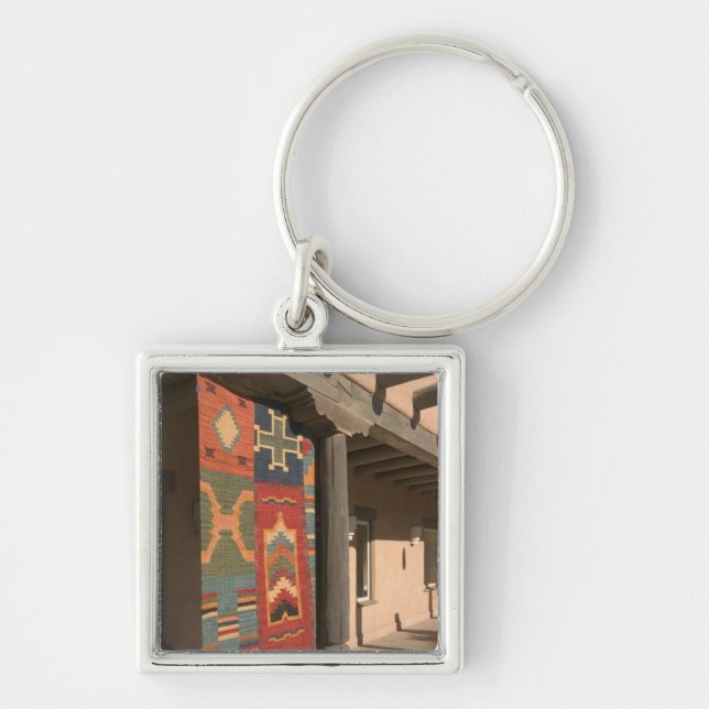 USA, New Mexico, Taos: Navaho Rug Gallery Kit Keychain (Front)