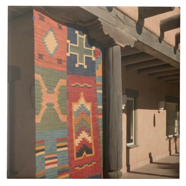 USA, New Mexico, Taos: Navaho Rug Gallery Kit Tile (Front)