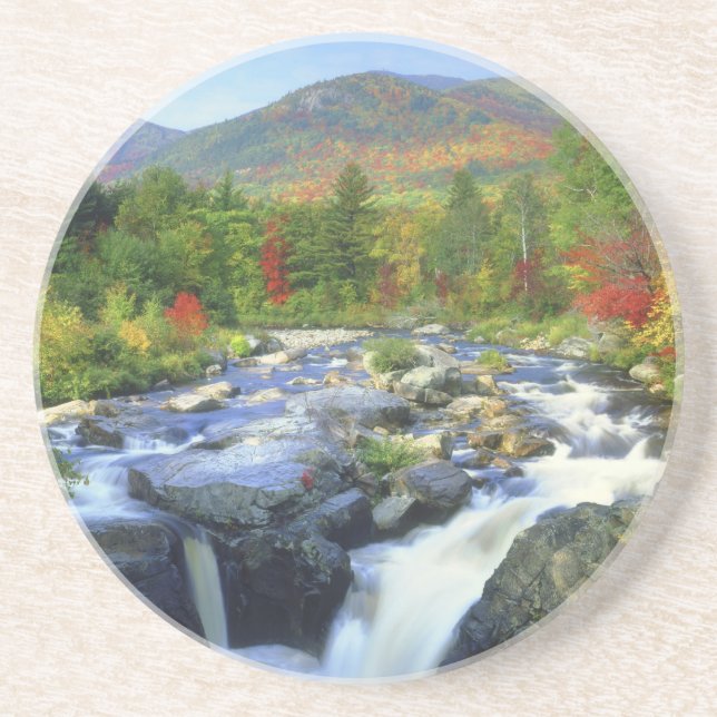 USA, New York. A waterfall in the Adirondack Coaster (Front)