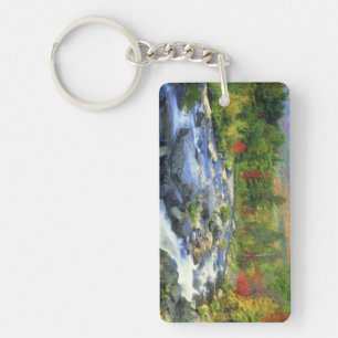 USA, New York. A waterfall in the Adirondack Keychain