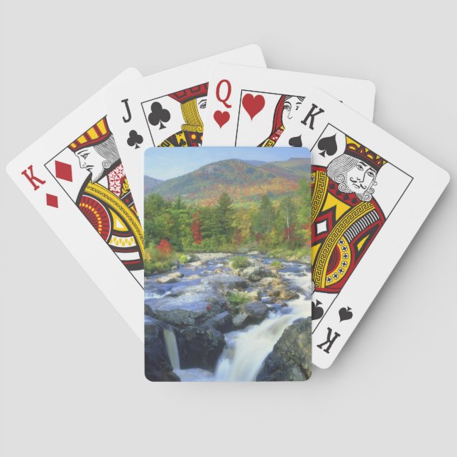 USA, New York. A waterfall in the Adirondack Playing Cards (Back)