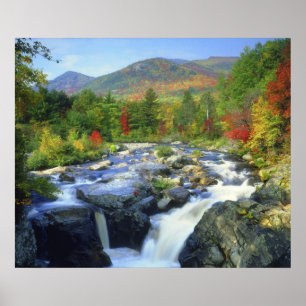 USA, New York. A waterfall in the Adirondack Poster