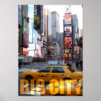 USA New York Big City Lifestyle Taxi Poster