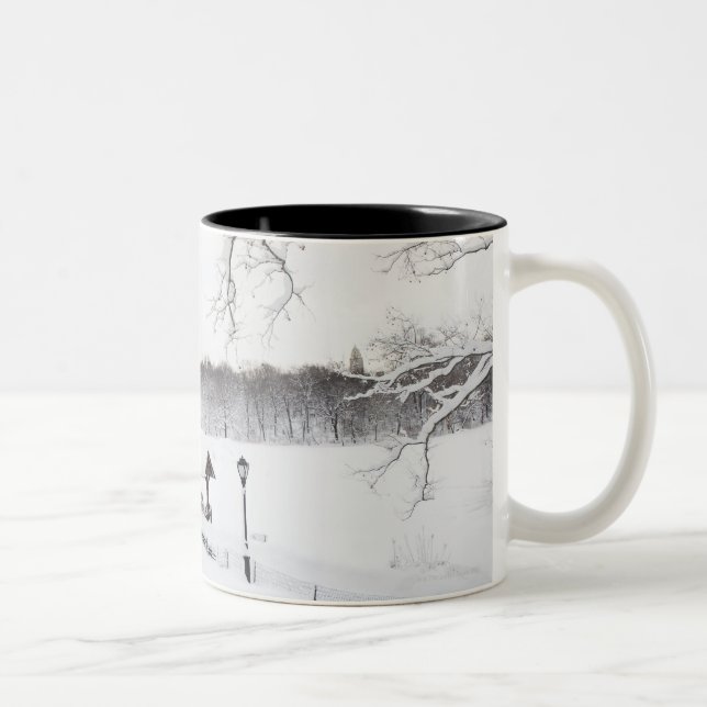 USA, New York City, Central Park in winter Two-Tone Coffee Mug (Right)