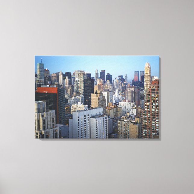 USA, New York City, Manhattan skyline Canvas Print (Front)