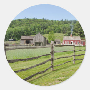 USA, New York, Cooperstown, Farmers' Museum Classic Round Sticker