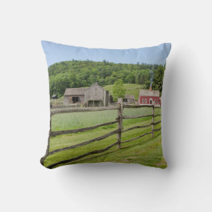 USA, New York, Cooperstown, Farmers' Museum Throw Pillow