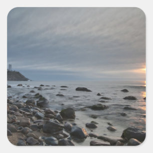 USA, New York, East Hampton. Montauk Point Square Sticker