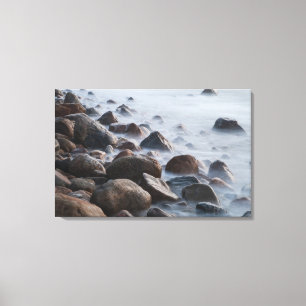 USA, New York, East Hampton. Ocean surf at Canvas Print