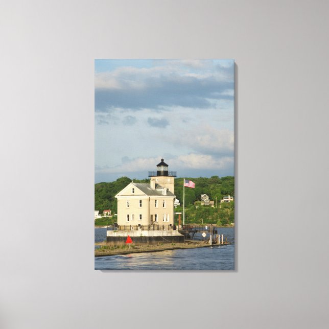 USA, New York, Kingston, Hudson River. Rondout Canvas Print (Front)