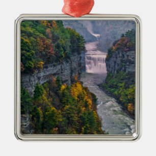 USA, New York, Letchworth State Park. River and Metal Ornament