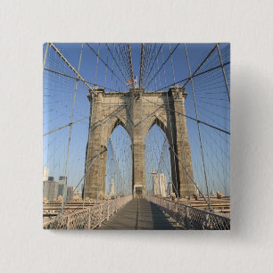 USA, New York, New York City, Brooklyn: 3 2 Inch Square Button