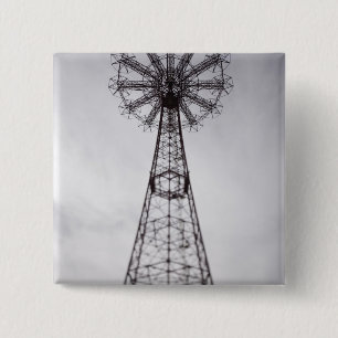 USA, New York, New York City, Brooklyn: Coney 2 Inch Square Button