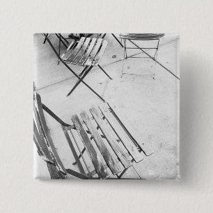 USA, NEW YORK: New York City Cafe Chairs, 2 Inch Square Button