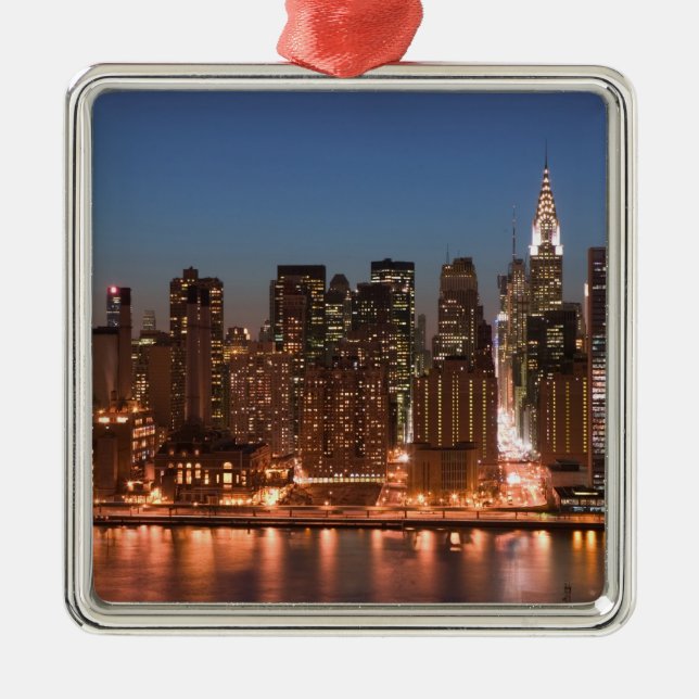 USA, New York, New York City, Manhattan: Aerial Metal Ornament (Front)