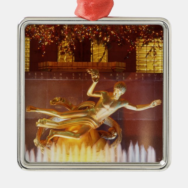 USA, New York, New York City, Statue of Metal Ornament (Front)