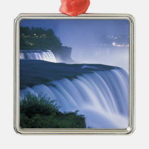 USA, New York, Niagara Falls. American Falls in Metal Ornament