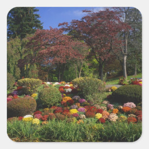 USA, New York, Saugerties, Seamon Park. Autumn Square Sticker