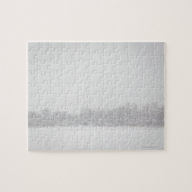USA, New York State, Rockaway Beach, snowstorm Jigsaw Puzzle (Horizontal)