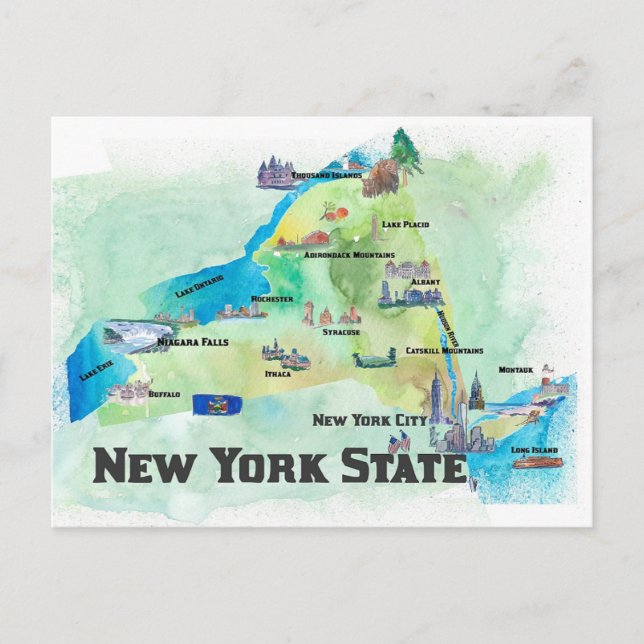 USA New York State Travel Carte (Devant)